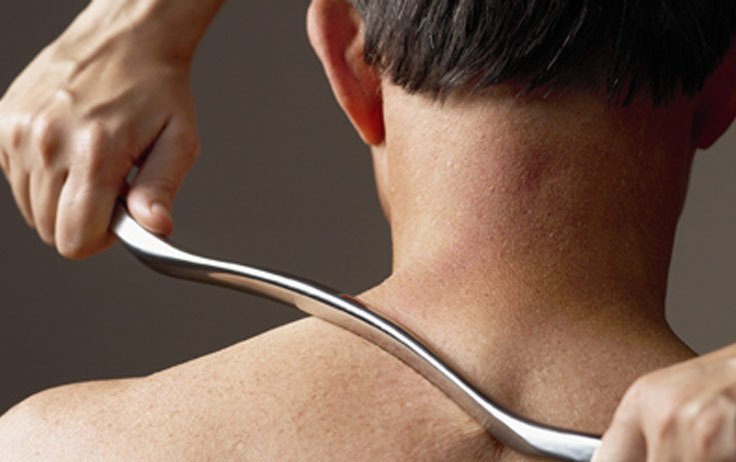 Incorporates an instrument-assisted soft tissue mobilization that treats scar tissue and restrictions that affect normal function. The Graston tool aids to separate and break down collagen cross-links, and splays and stretches connective tissue and muscle fibers. This will help to increase mobilization and flexibility.